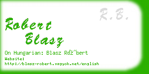 robert blasz business card